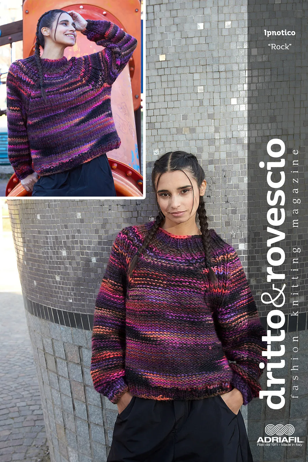 Adriafil Ipnotico Super Chunky - Rock Reversible Pullover