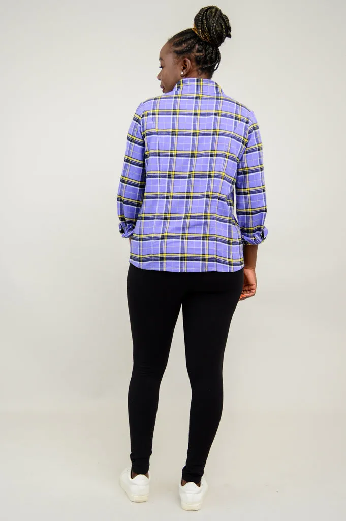 Alexis Top, Comfrey Plaid, Cotton Flannel