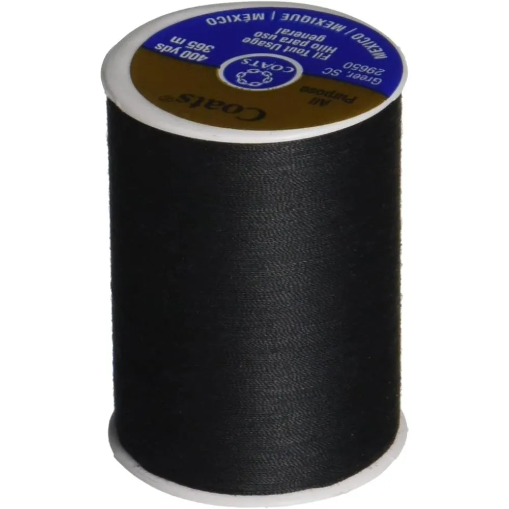 Black Coats Dual Duty All-Purpose Thread 400yd