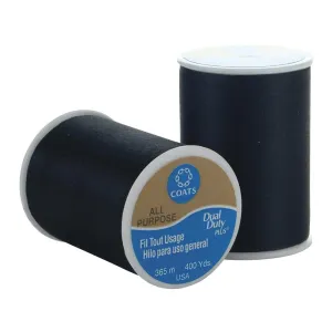 Black Coats Dual Duty All-Purpose Thread 400yd