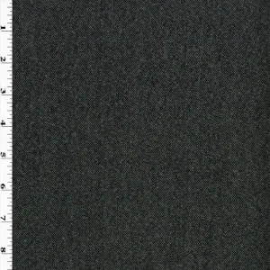 Black/Gray Wool Blend Stretch Twill Jacketing Fabric