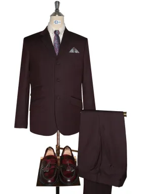 Burgundy And Black Two Tone Suit