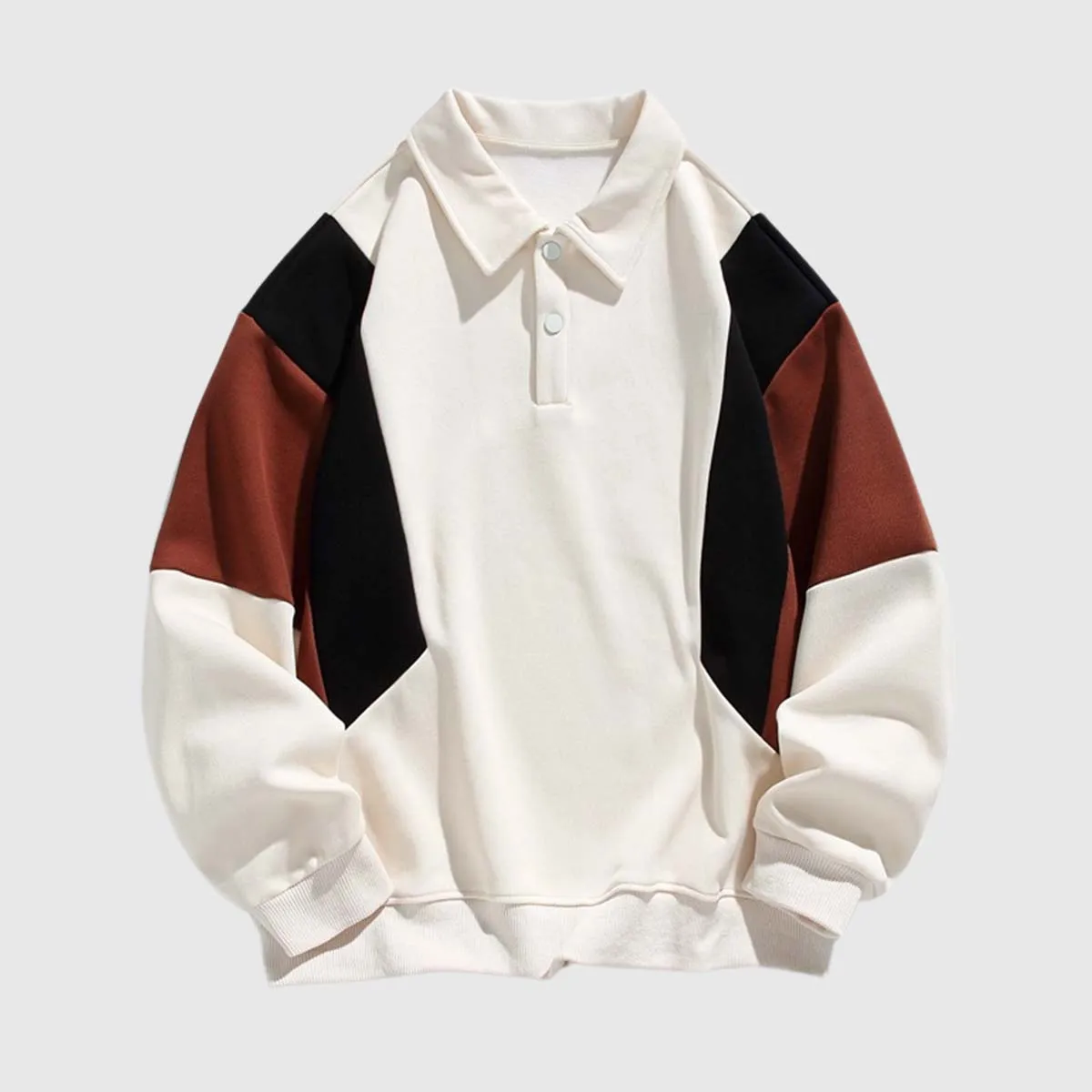 Colorblock Polo Sweatshirt