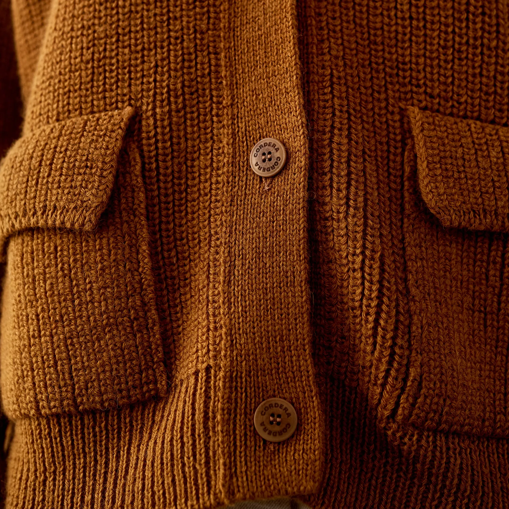 Cordera Wool Cardigan, Bronze