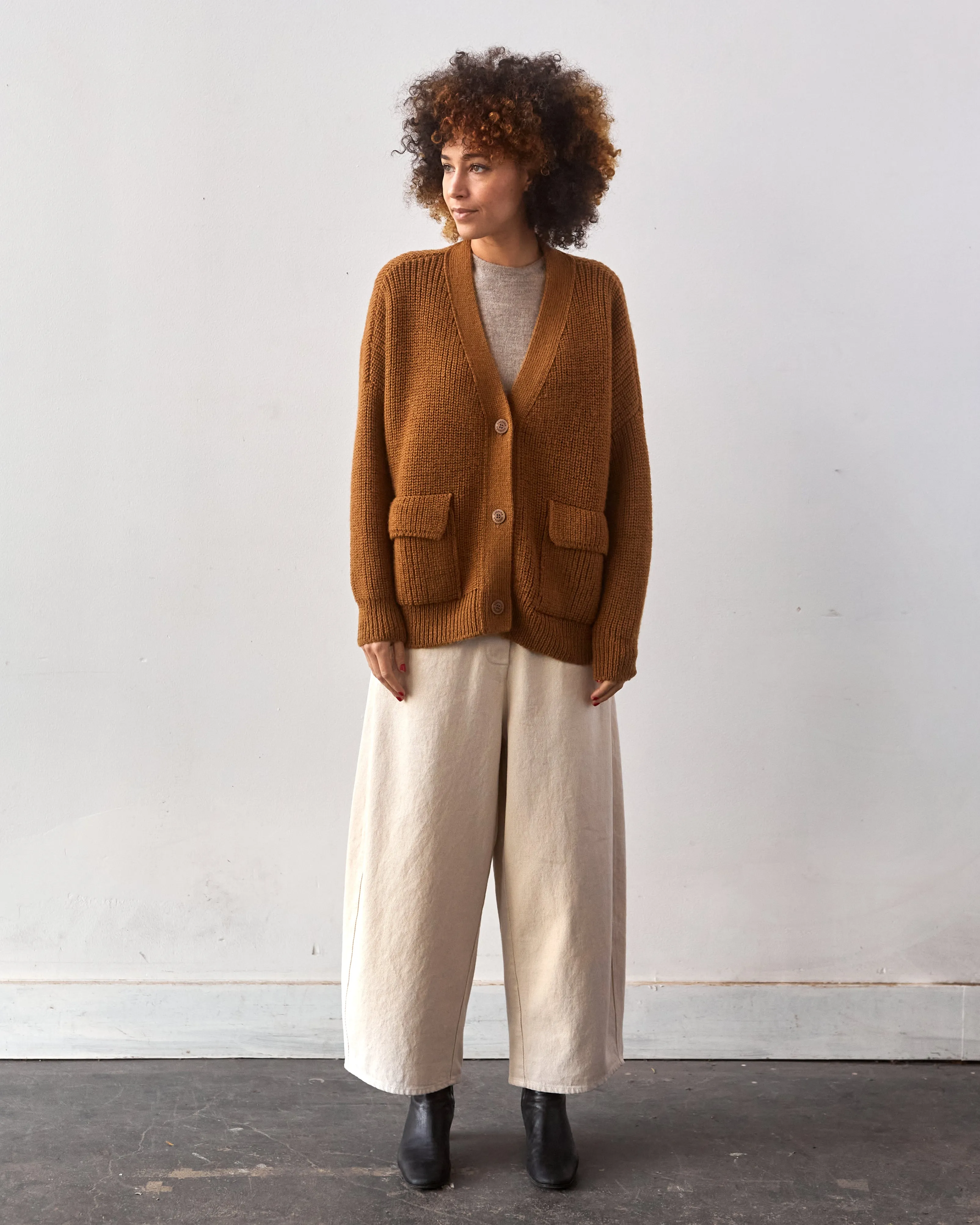 Cordera Wool Cardigan, Bronze