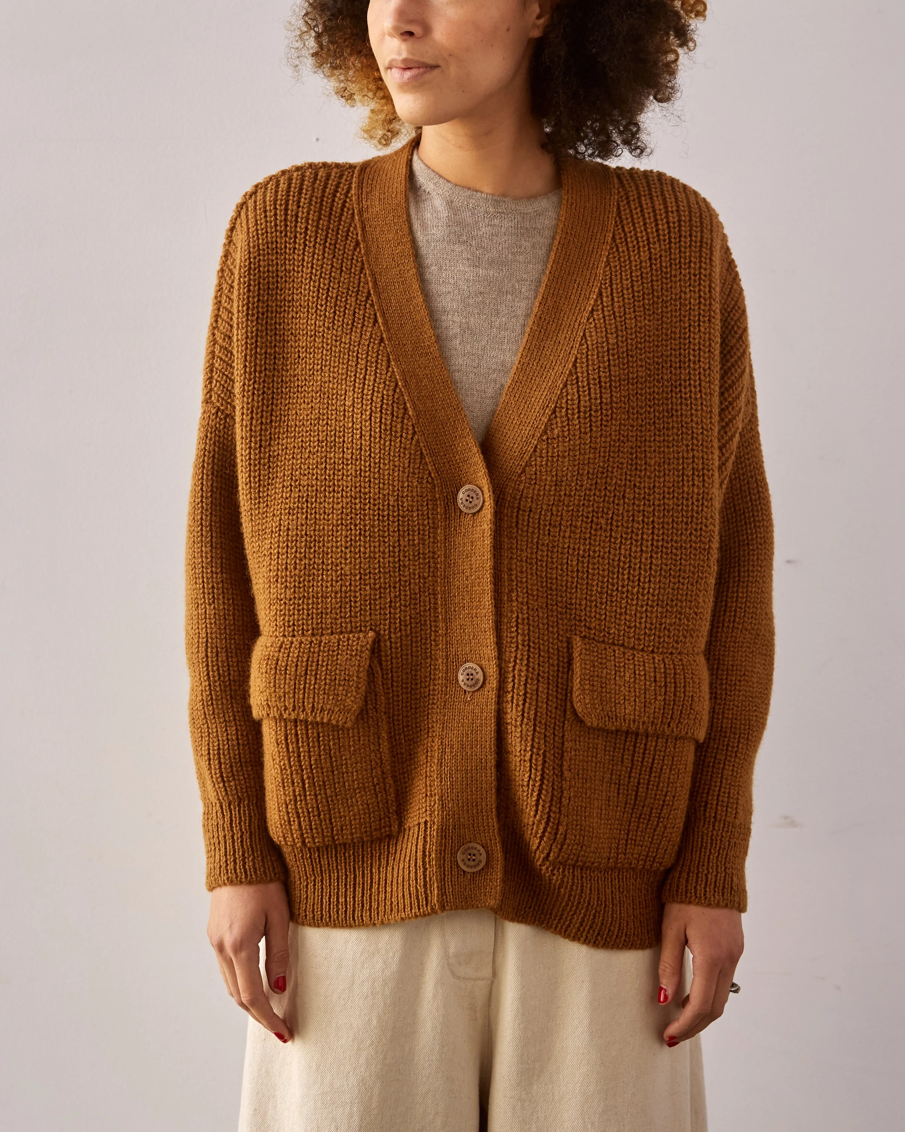 Cordera Wool Cardigan, Bronze