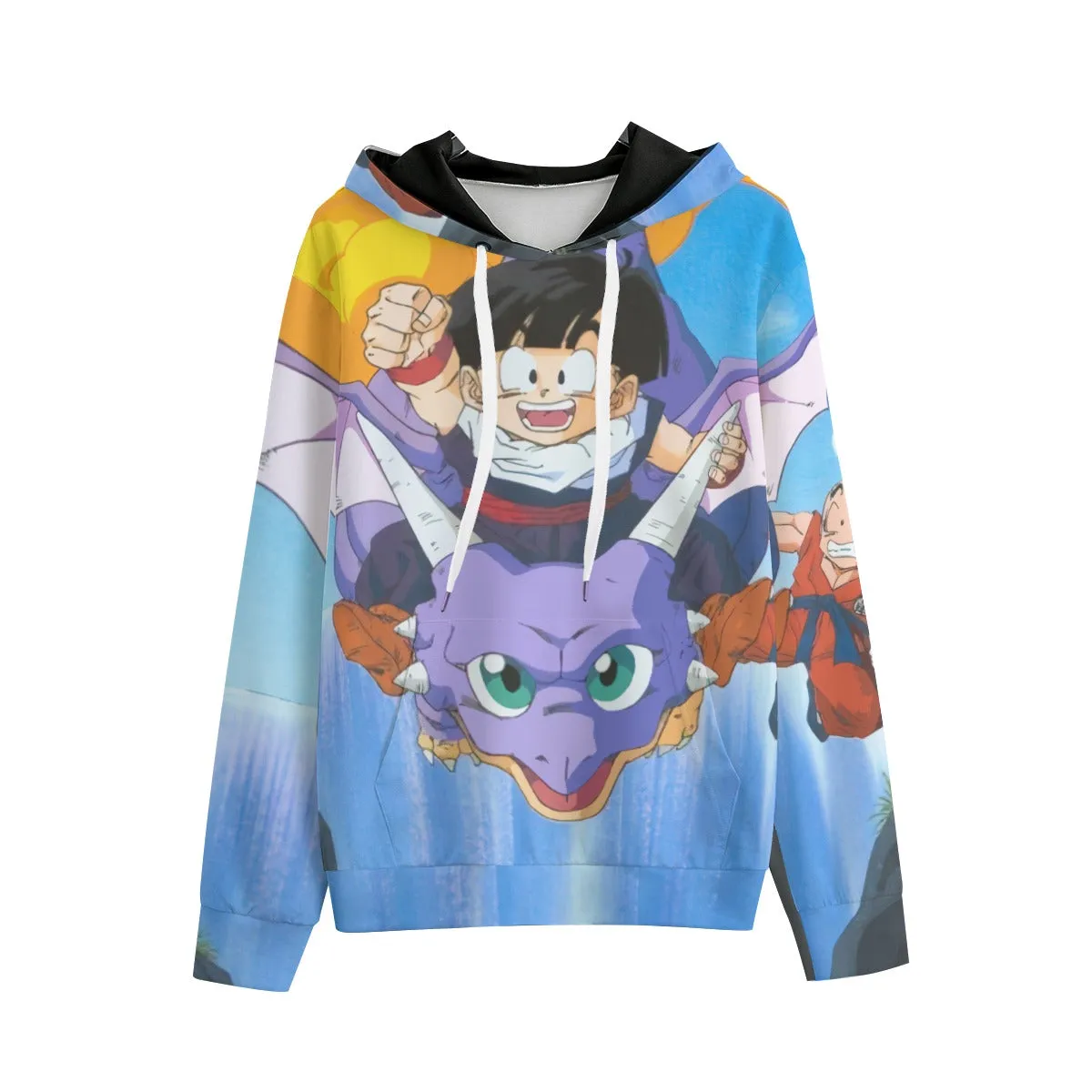 DBZ Cute Gohan Ride Icarus Dinosaur Krillin Funny Design Style Hoodie