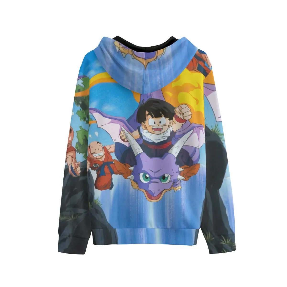 DBZ Cute Gohan Ride Icarus Dinosaur Krillin Funny Design Style Hoodie