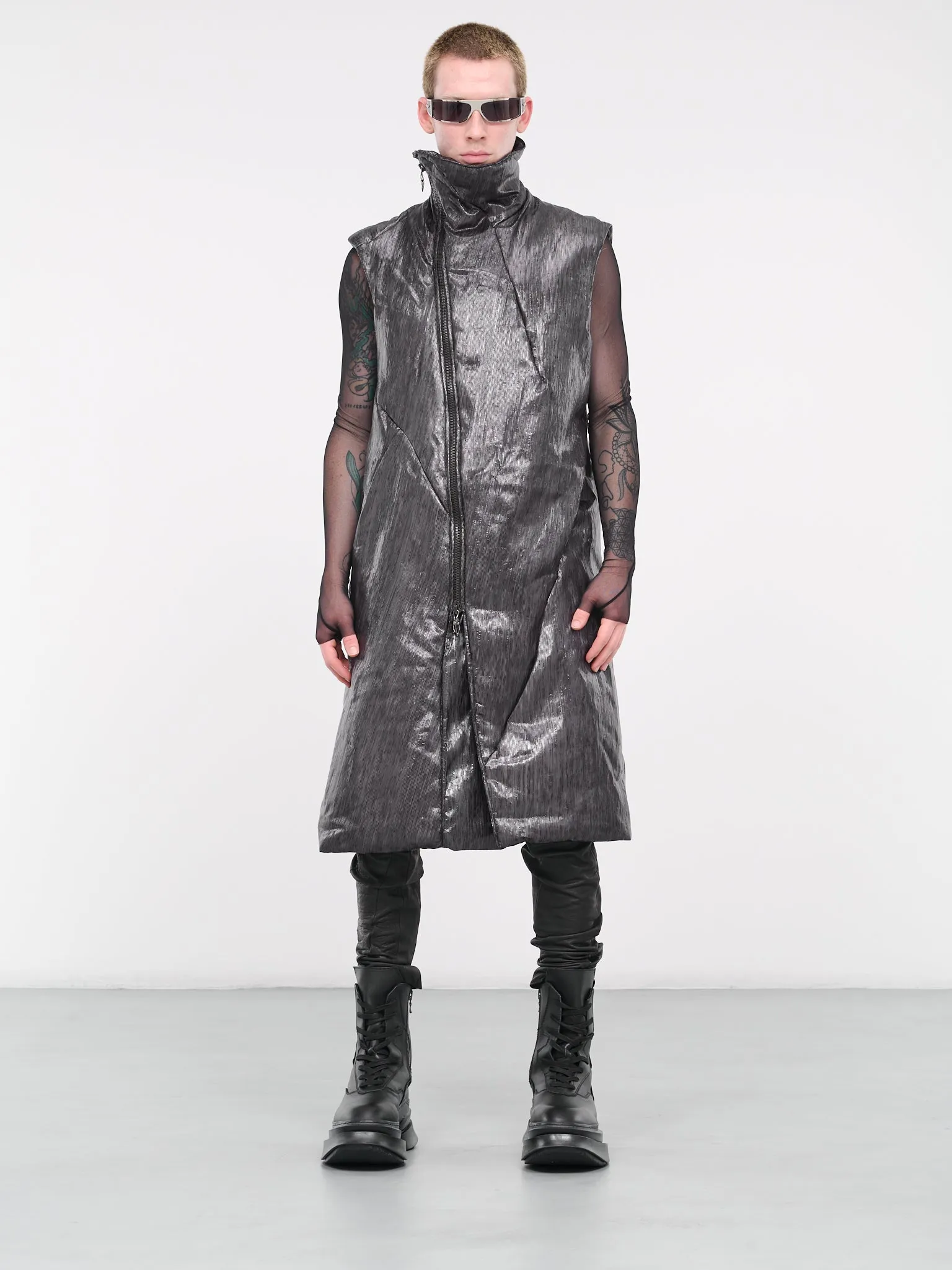 Distortion Trench Vest (DISTORTION-TRENCH-VEST-SILVER-)