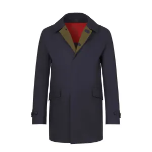 Heat-Sealed Waterproof Coat in Dark Blue