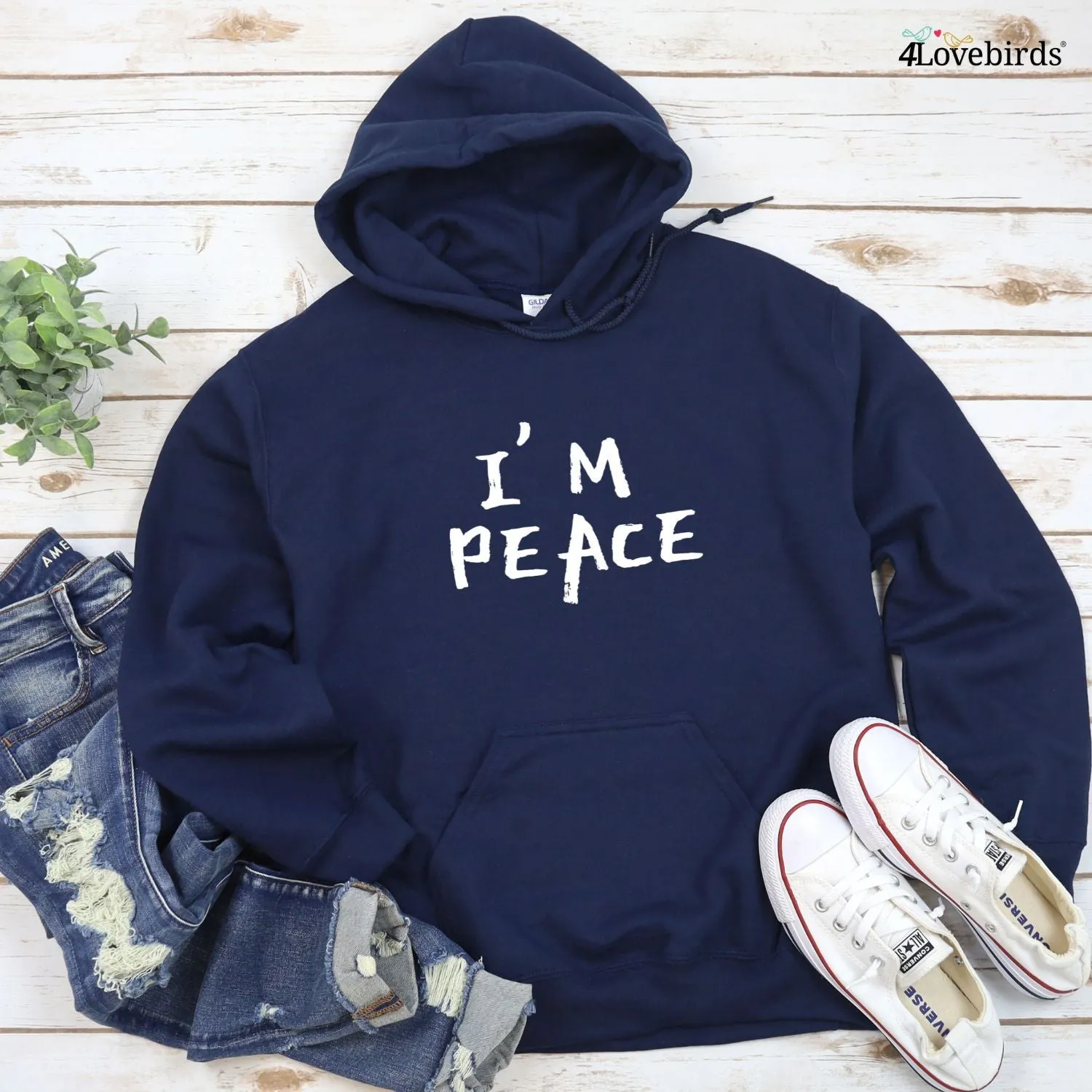 I Come in Peace & I'm Peace Humorous Matching Outfits Set for Couples