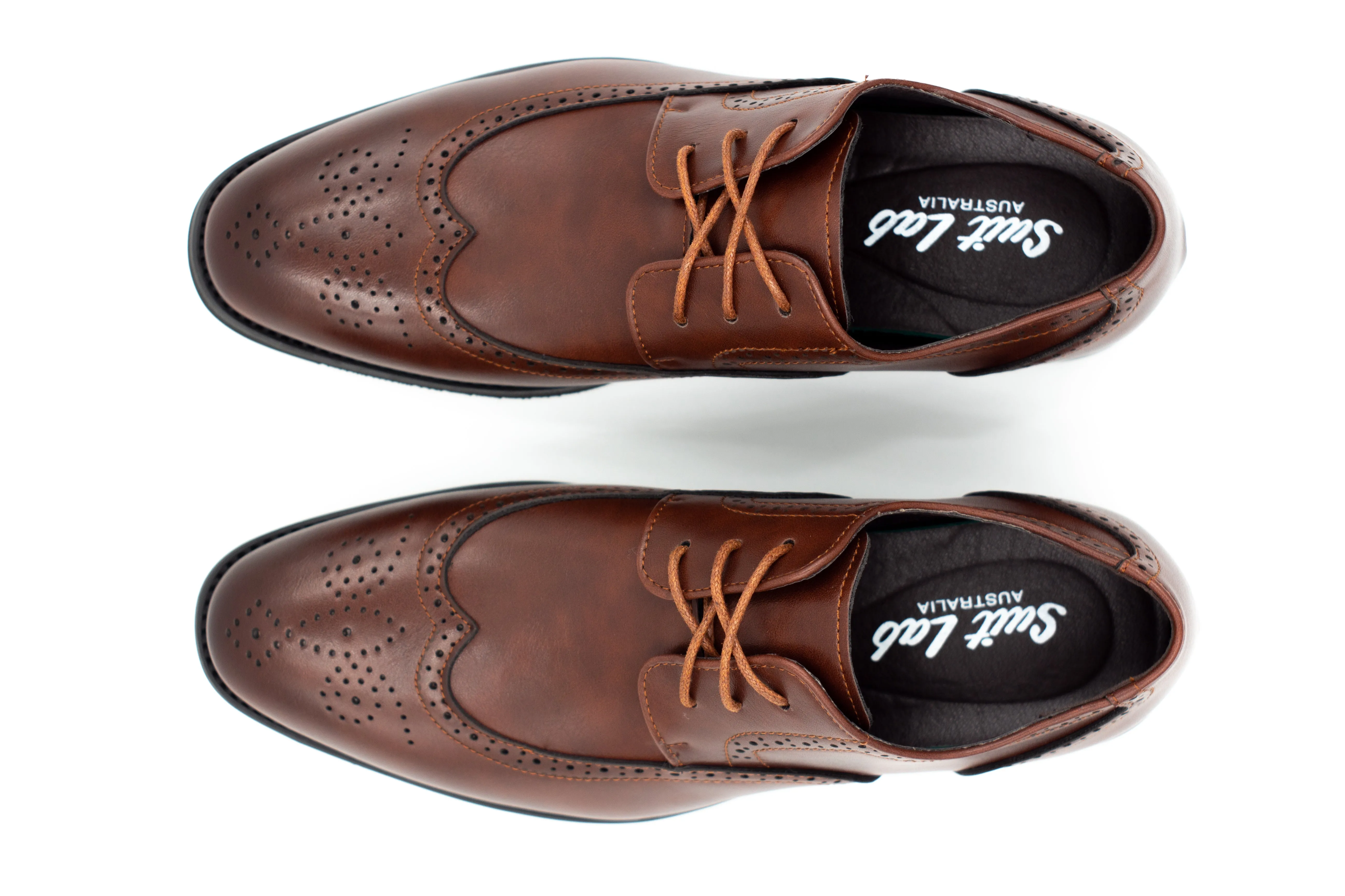 Mens Dublin Brogue Shoes - Brown