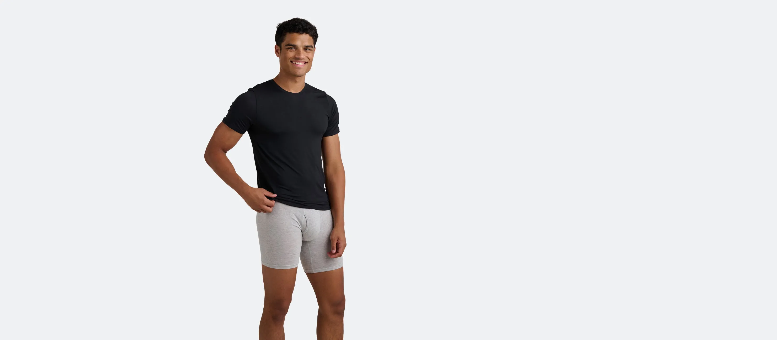 Men's Lightweight Modal Crew Undershirt 3-Pack | Black