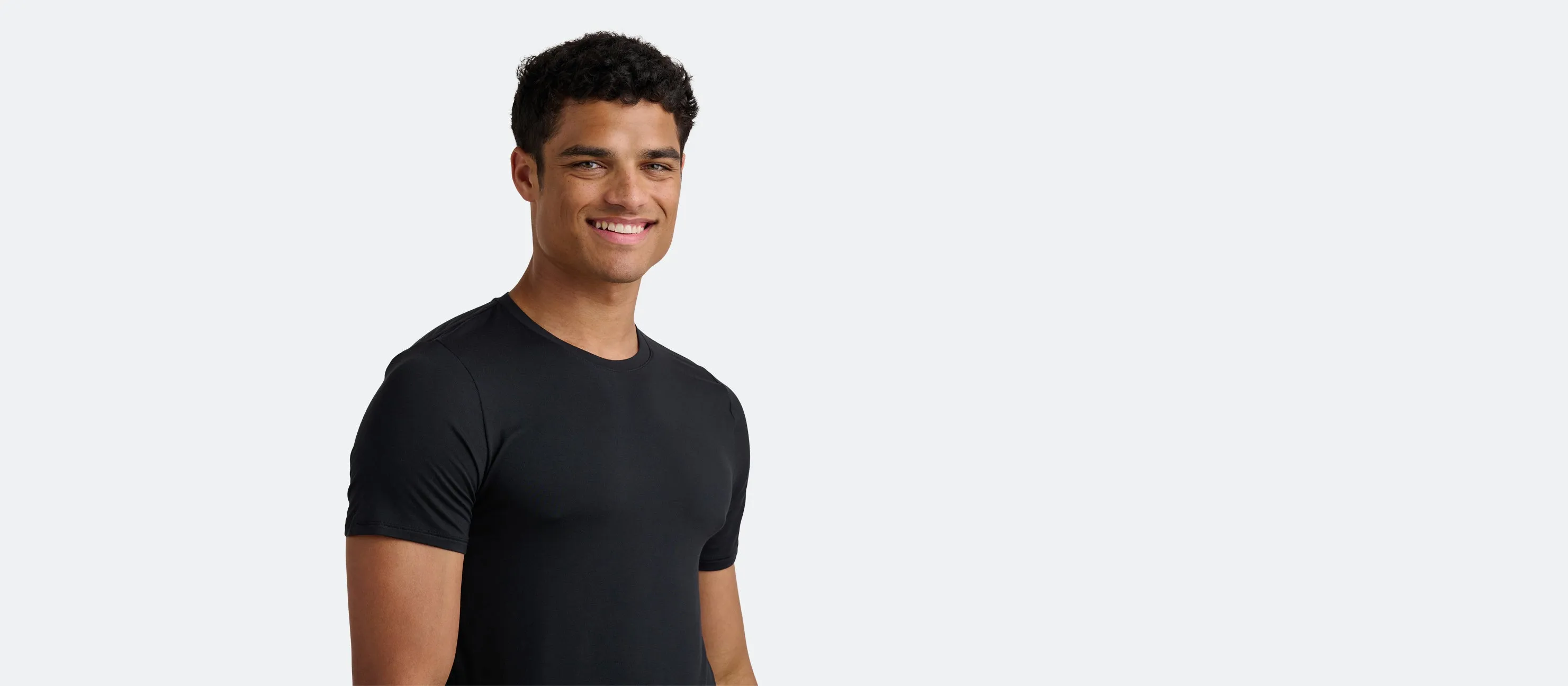 Men's Lightweight Modal Crew Undershirt 3-Pack | Black