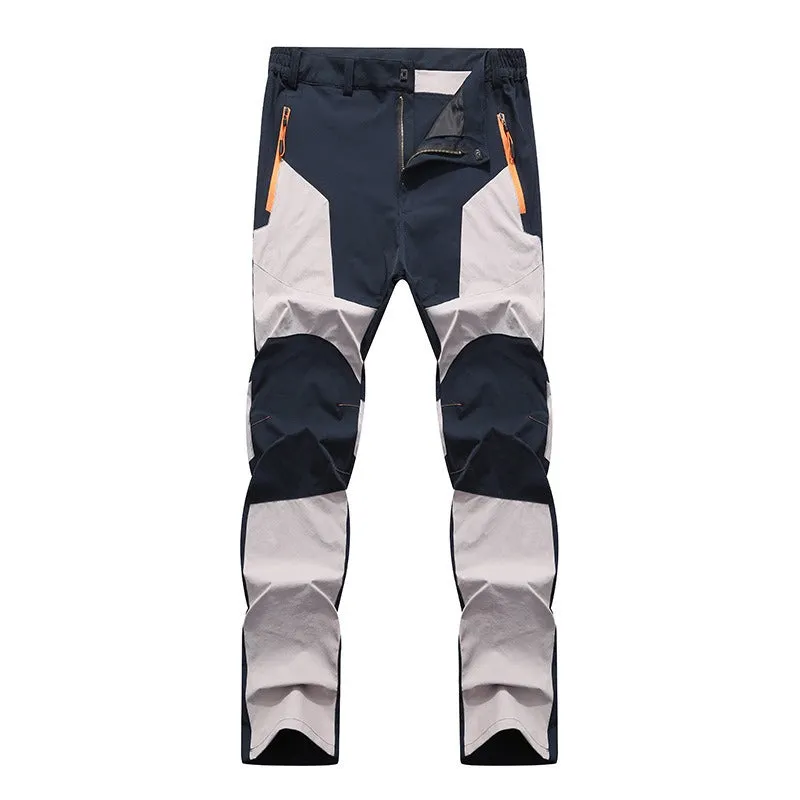 Men's Pants Breathable Waterproof Hiking Outdoor Climbing Thin Elasticity Quick Dry Trousers