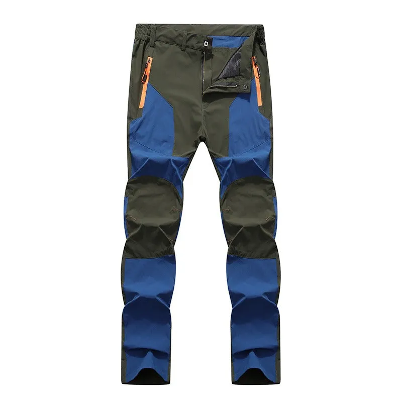 Men's Pants Breathable Waterproof Hiking Outdoor Climbing Thin Elasticity Quick Dry Trousers