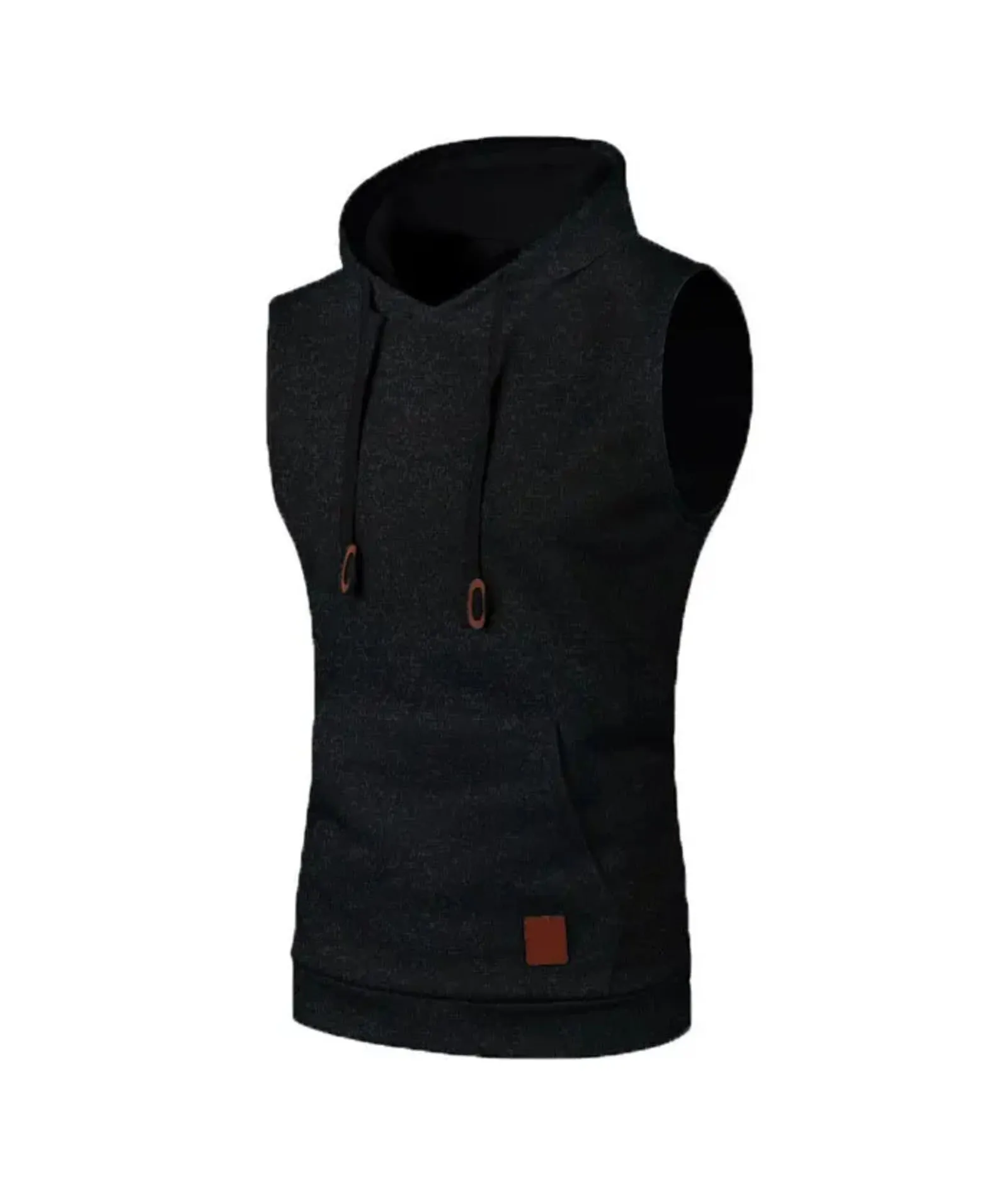 Men's Sleeveless Drawstring Sports Hoodie-DUMMG04675