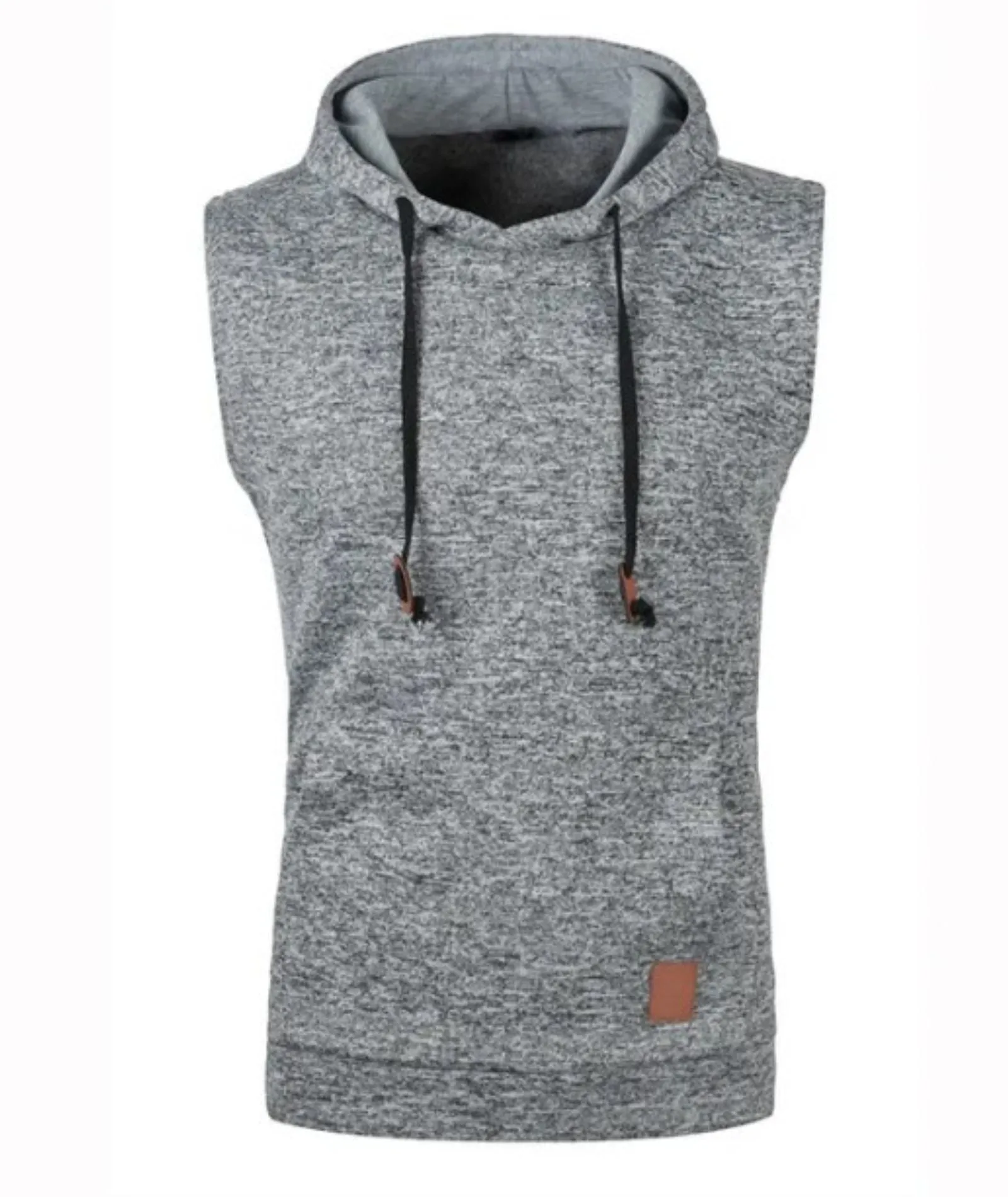 Men's Sleeveless Drawstring Sports Hoodie-DUMMG04675