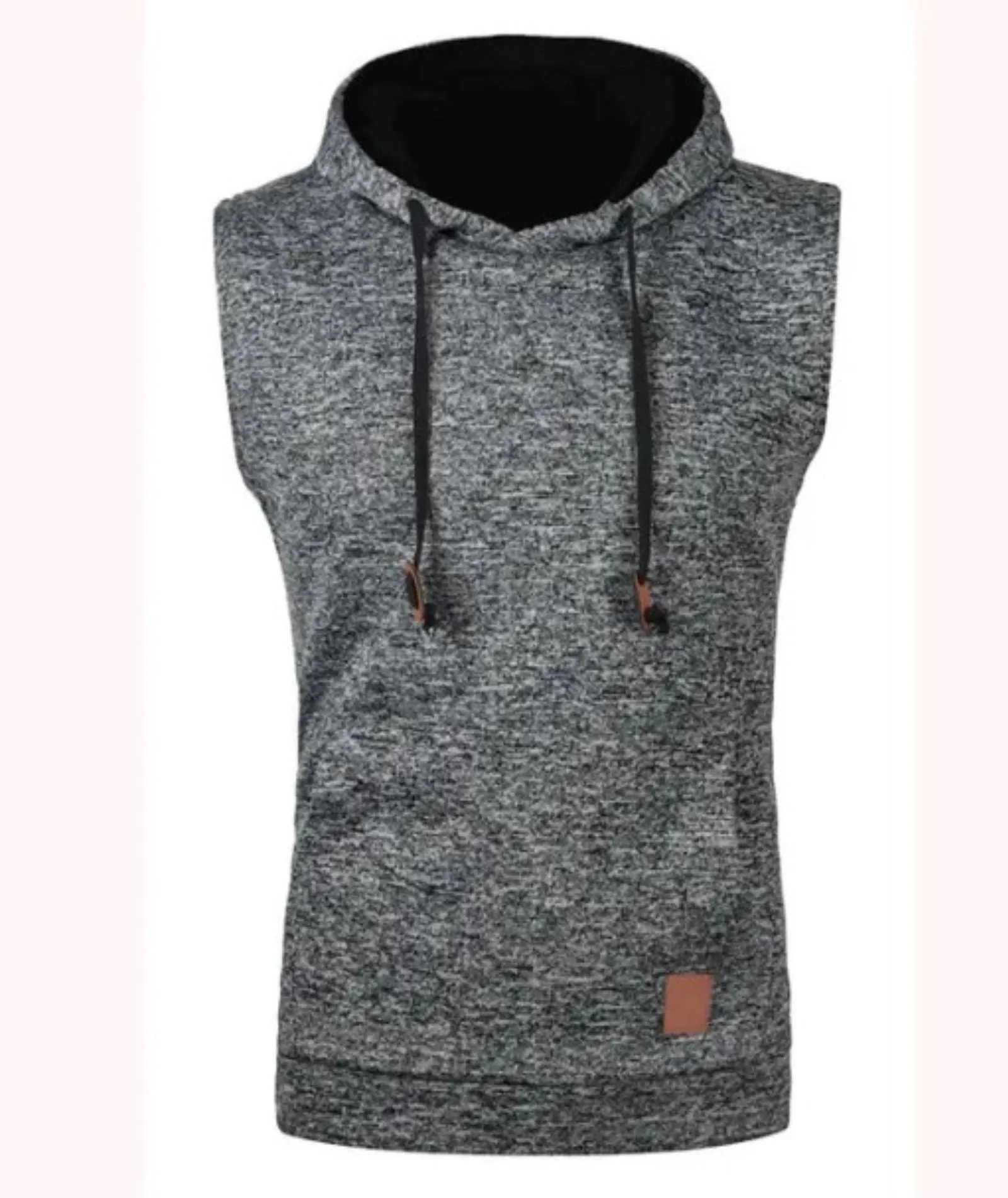 Men's Sleeveless Drawstring Sports Hoodie-DUMMG04675