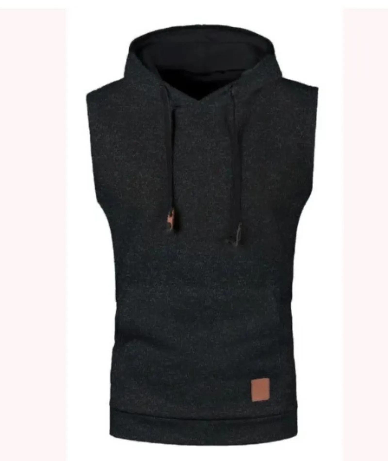 Men's Sleeveless Drawstring Sports Hoodie-DUMMG04675