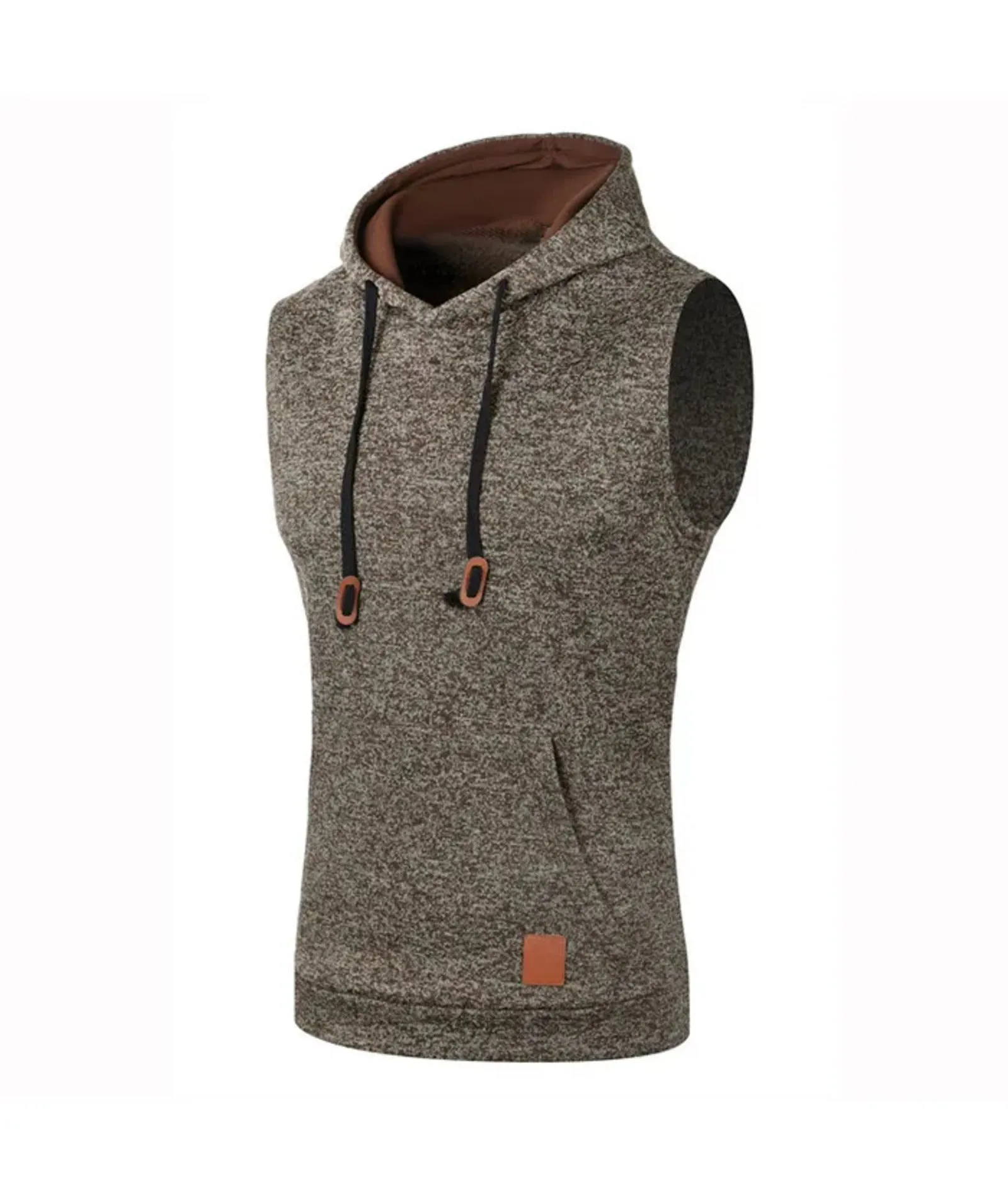 Men's Sleeveless Drawstring Sports Hoodie-DUMMG04675