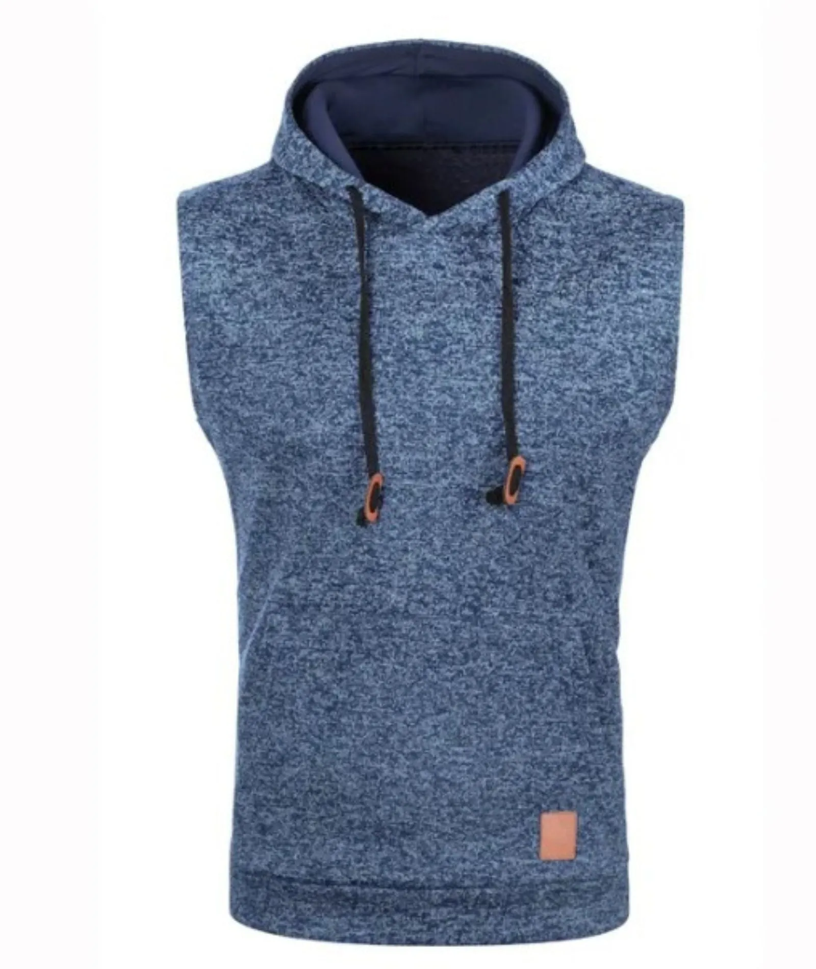 Men's Sleeveless Drawstring Sports Hoodie-DUMMG04675