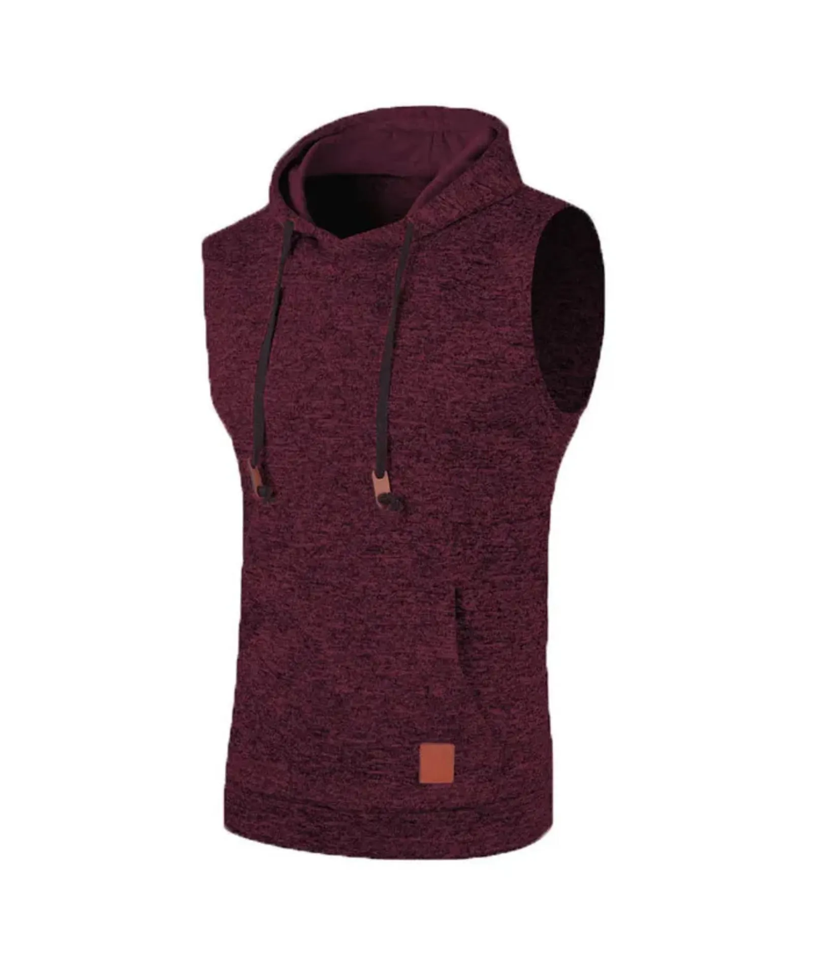 Men's Sleeveless Drawstring Sports Hoodie-DUMMG04675