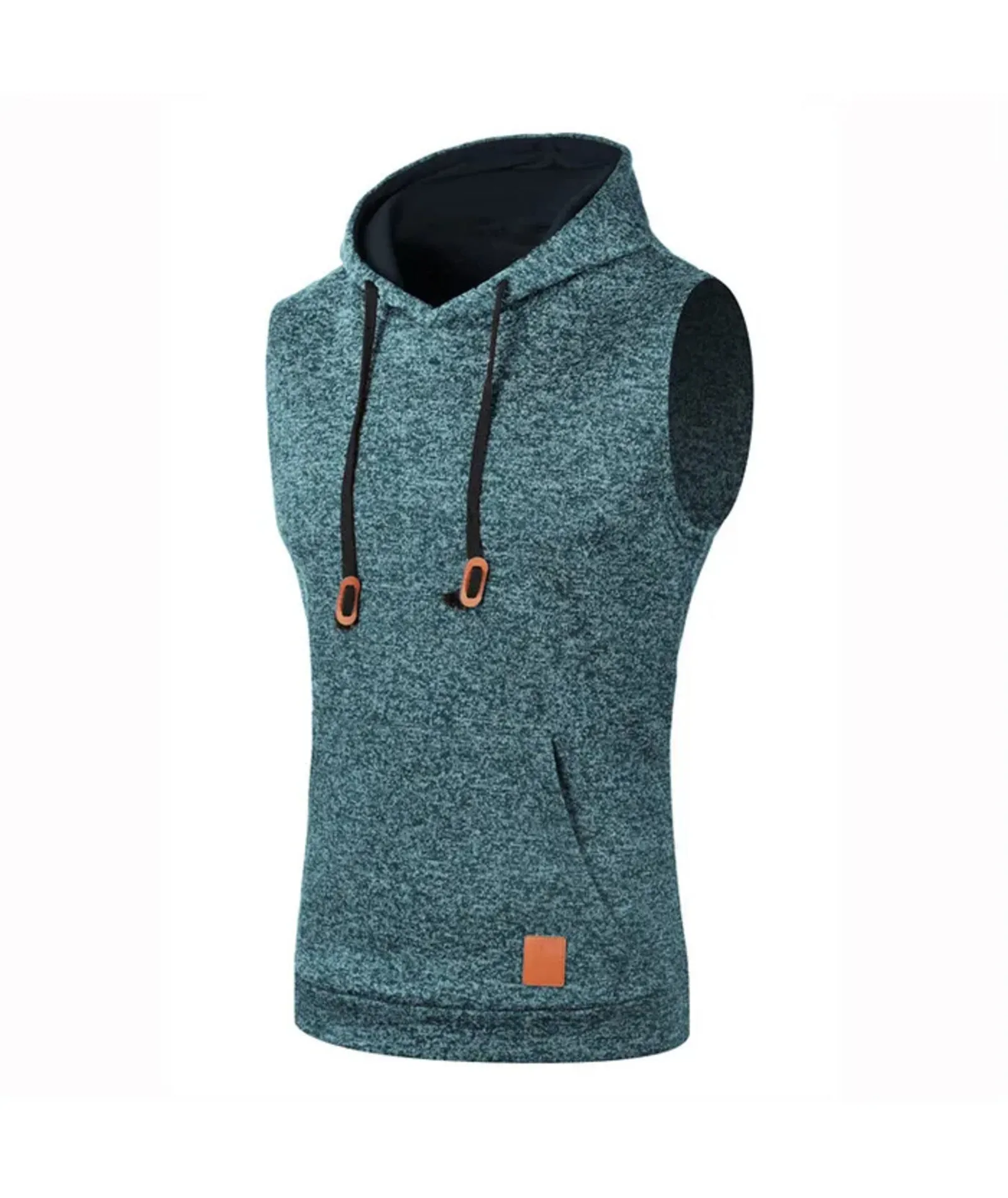 Men's Sleeveless Drawstring Sports Hoodie-DUMMG04675