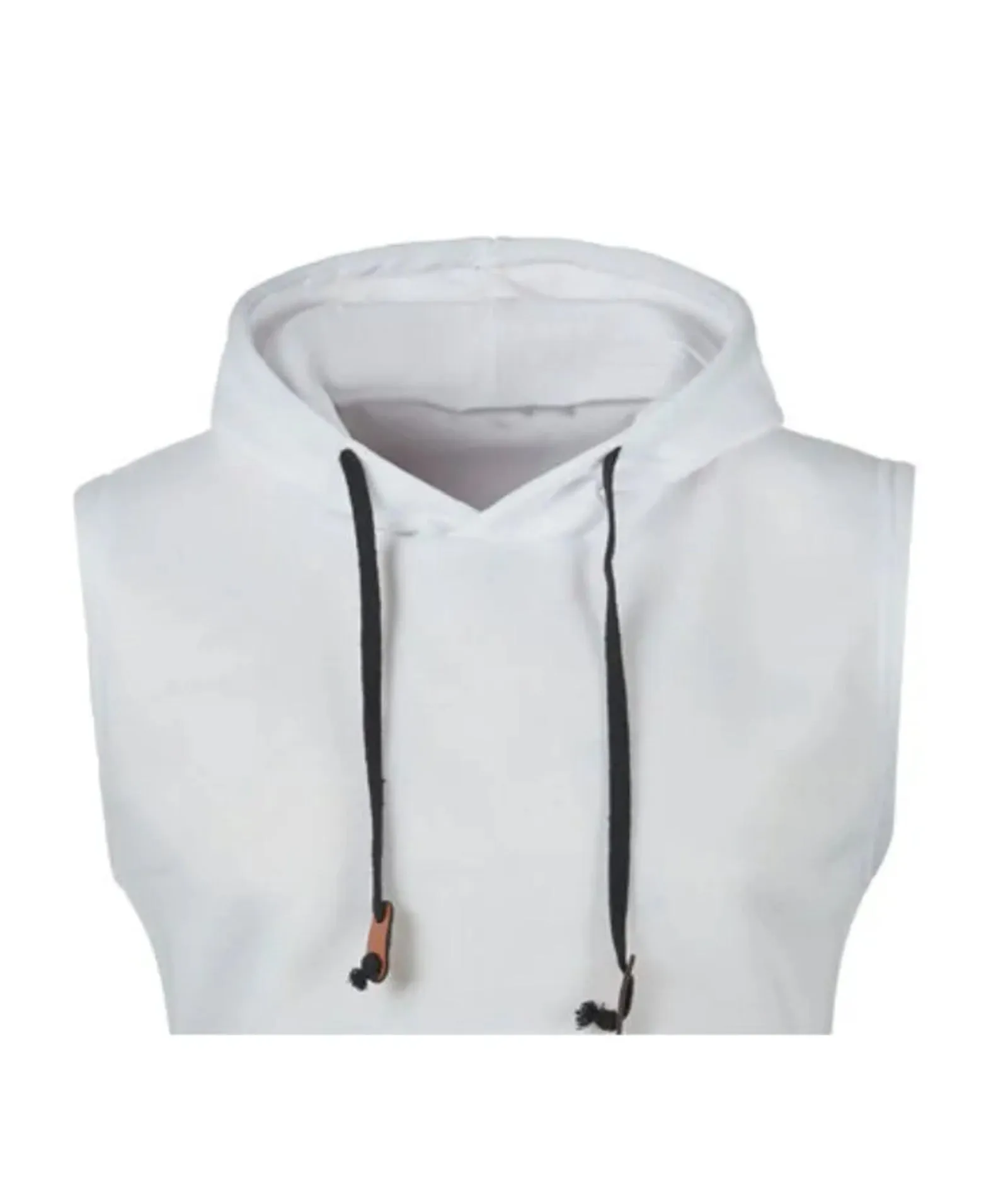 Men's Sleeveless Drawstring Sports Hoodie-DUMMG04675