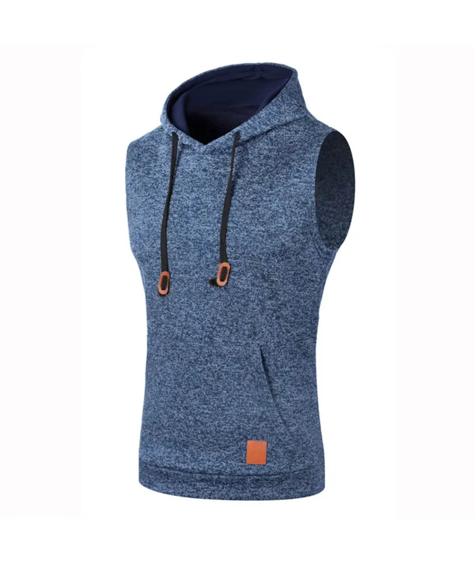 Men's Sleeveless Drawstring Sports Hoodie-DUMMG04675