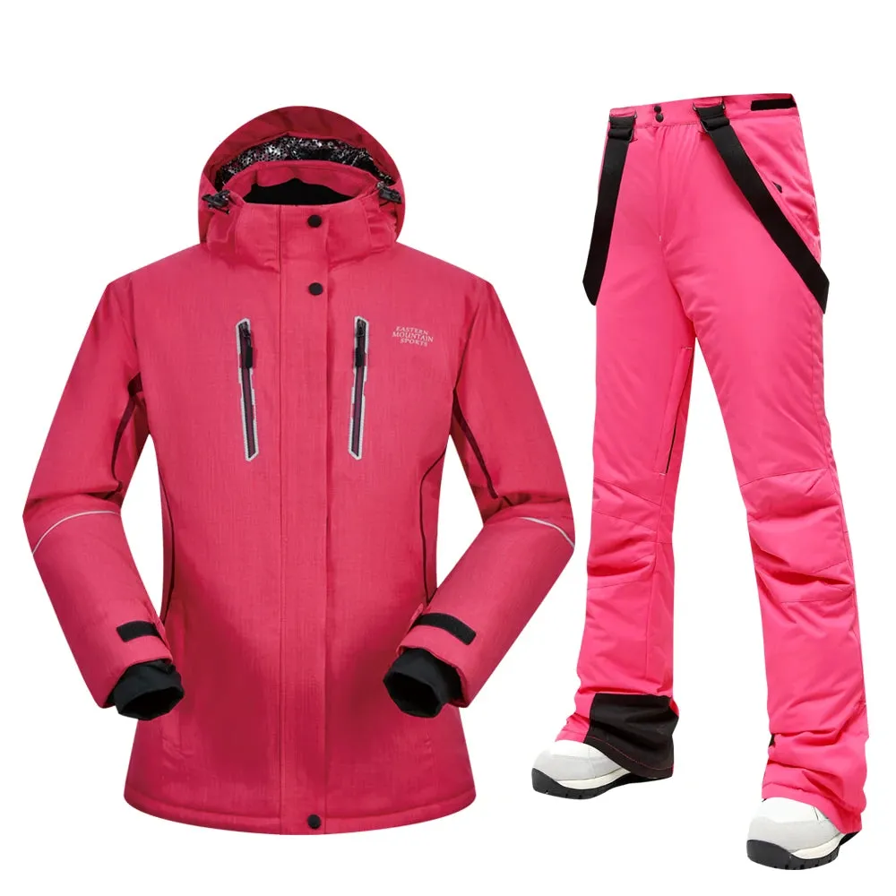 MUTUSNOW Thick Warm Womens Ski Suit