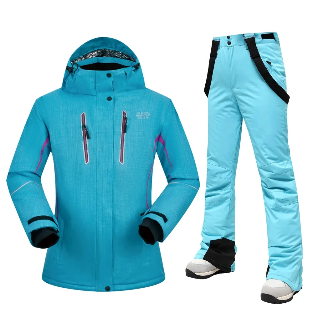 MUTUSNOW Thick Warm Womens Ski Suit