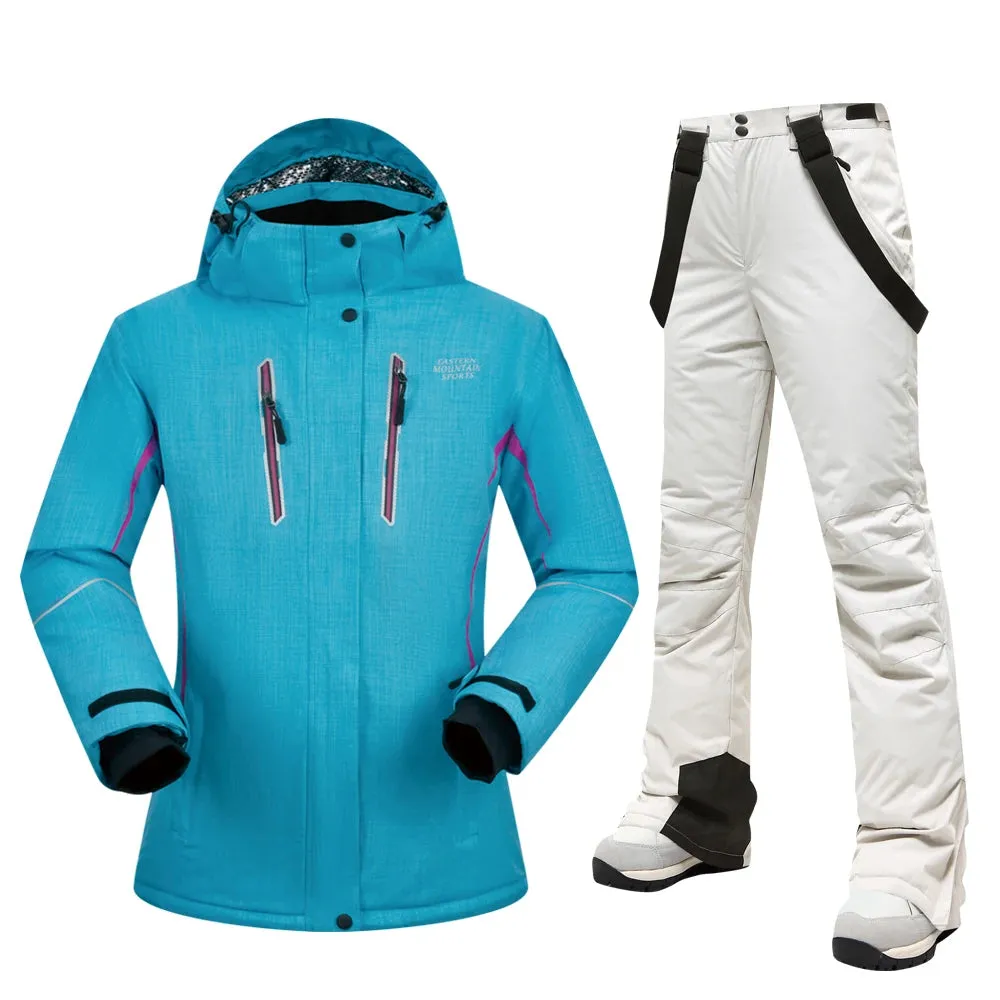 MUTUSNOW Thick Warm Womens Ski Suit