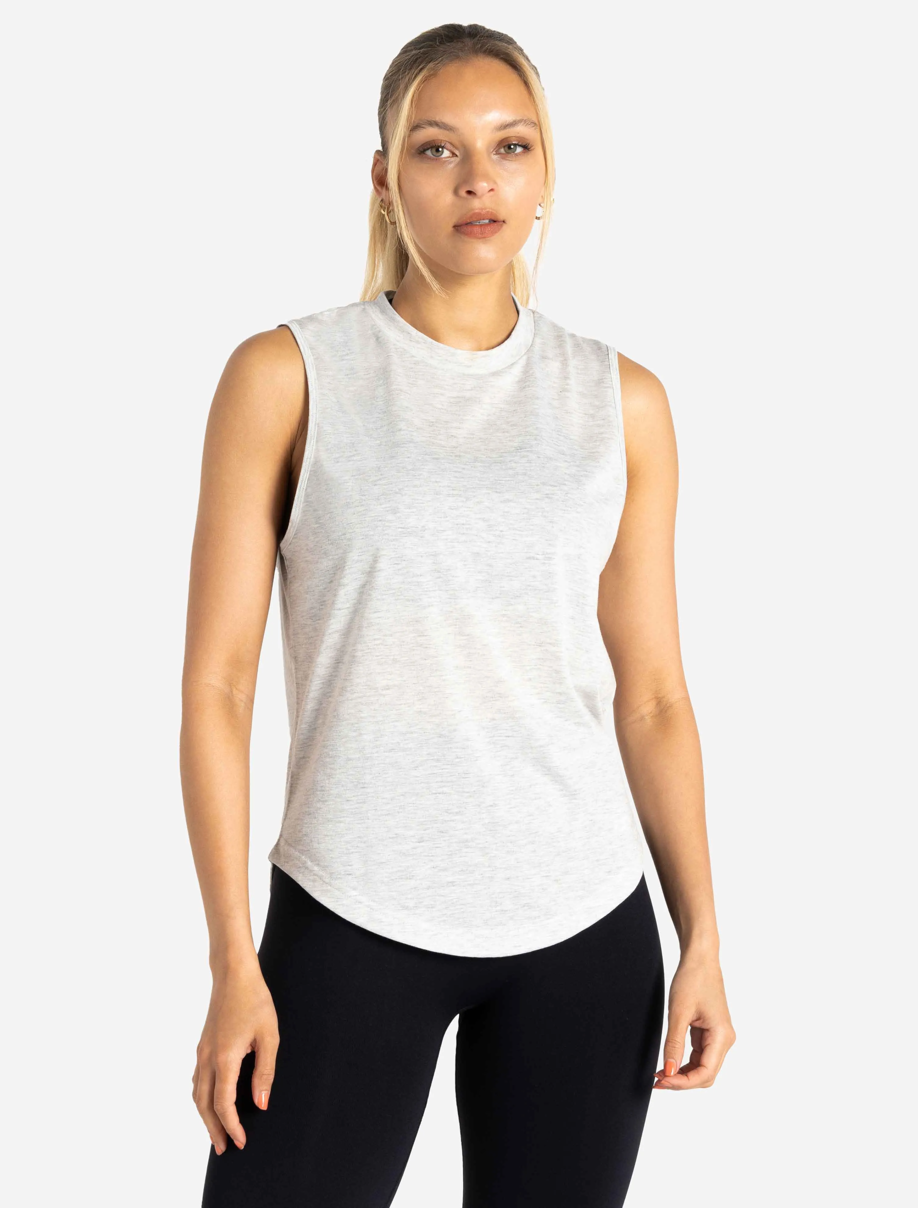 Oversized Graphic Tank - Light Grey