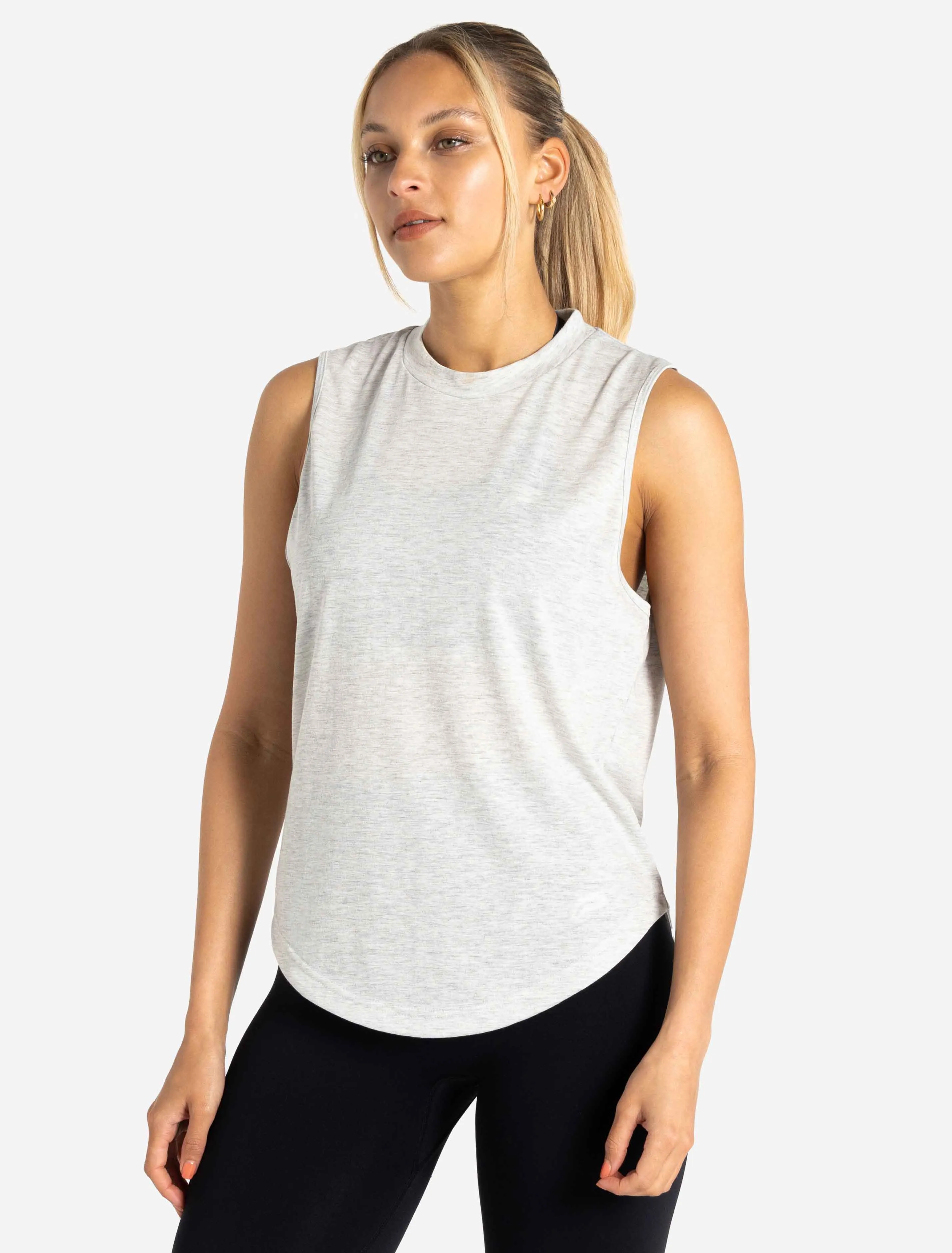 Oversized Graphic Tank - Light Grey