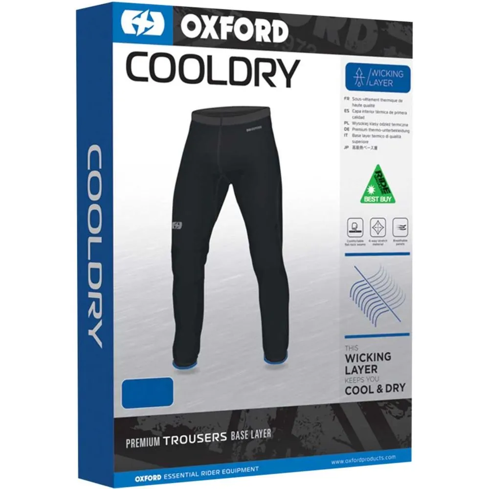 Oxford Cool Dry Wicking Base Layer Trouser Black