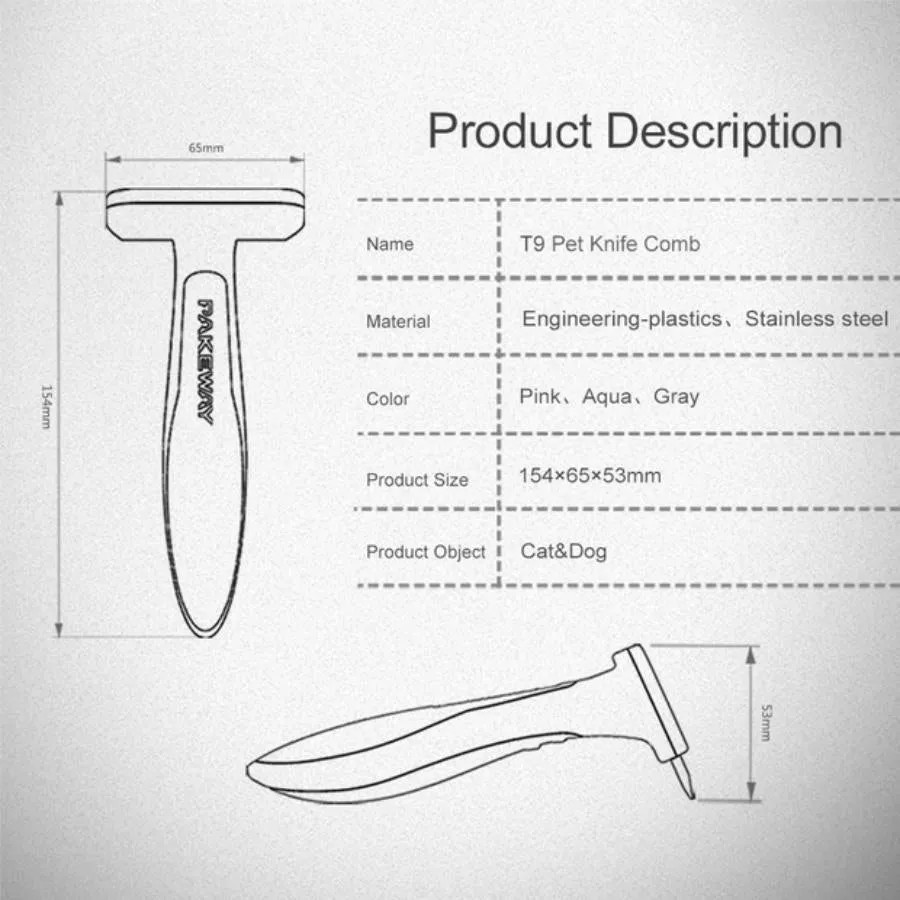 Pakeway T9 Deshedding Comb