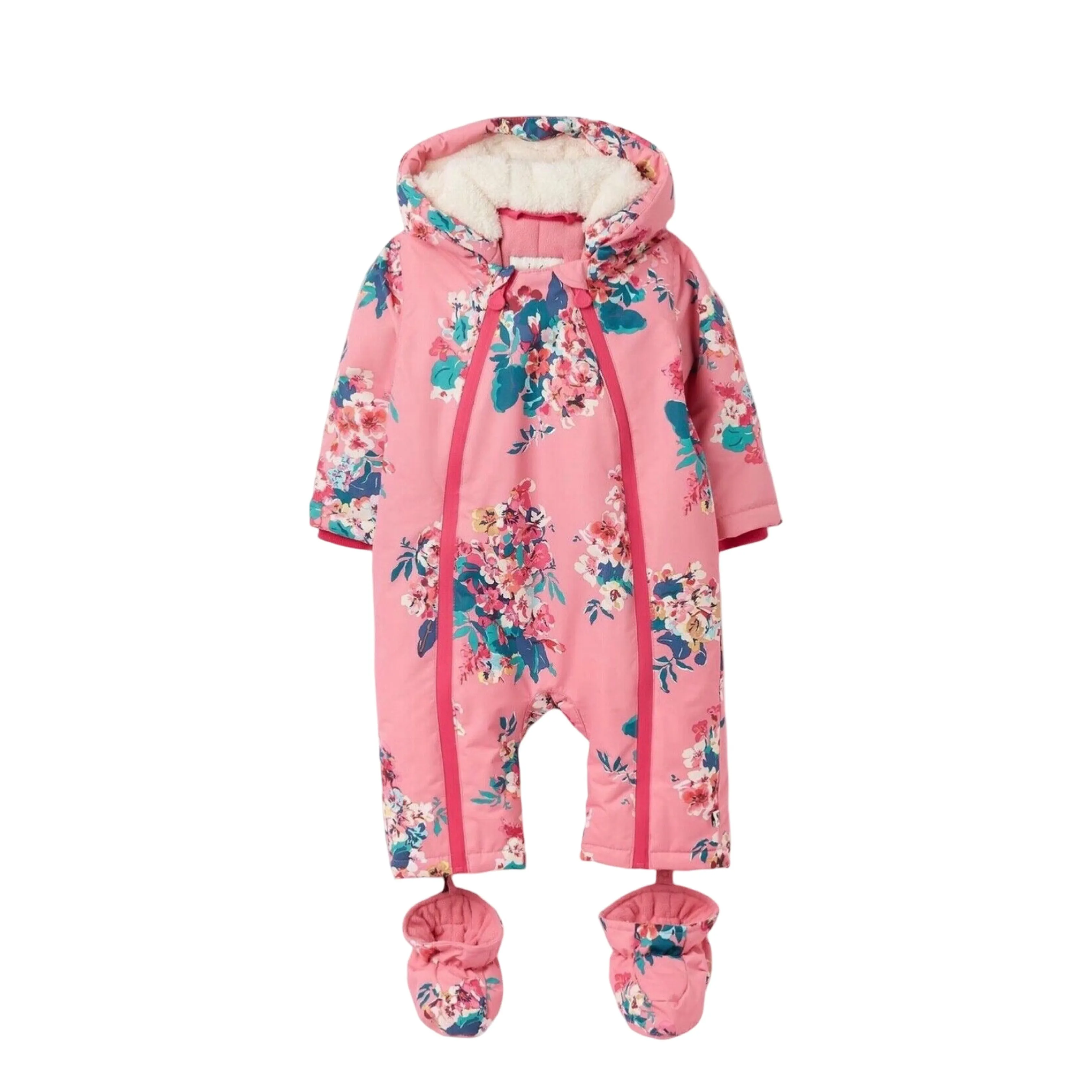 Pink Floral Waterproof Snowsuit