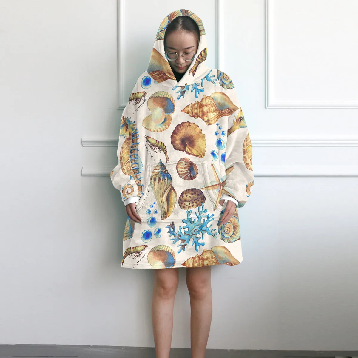 Shelly Wearable Blanket Hoodie