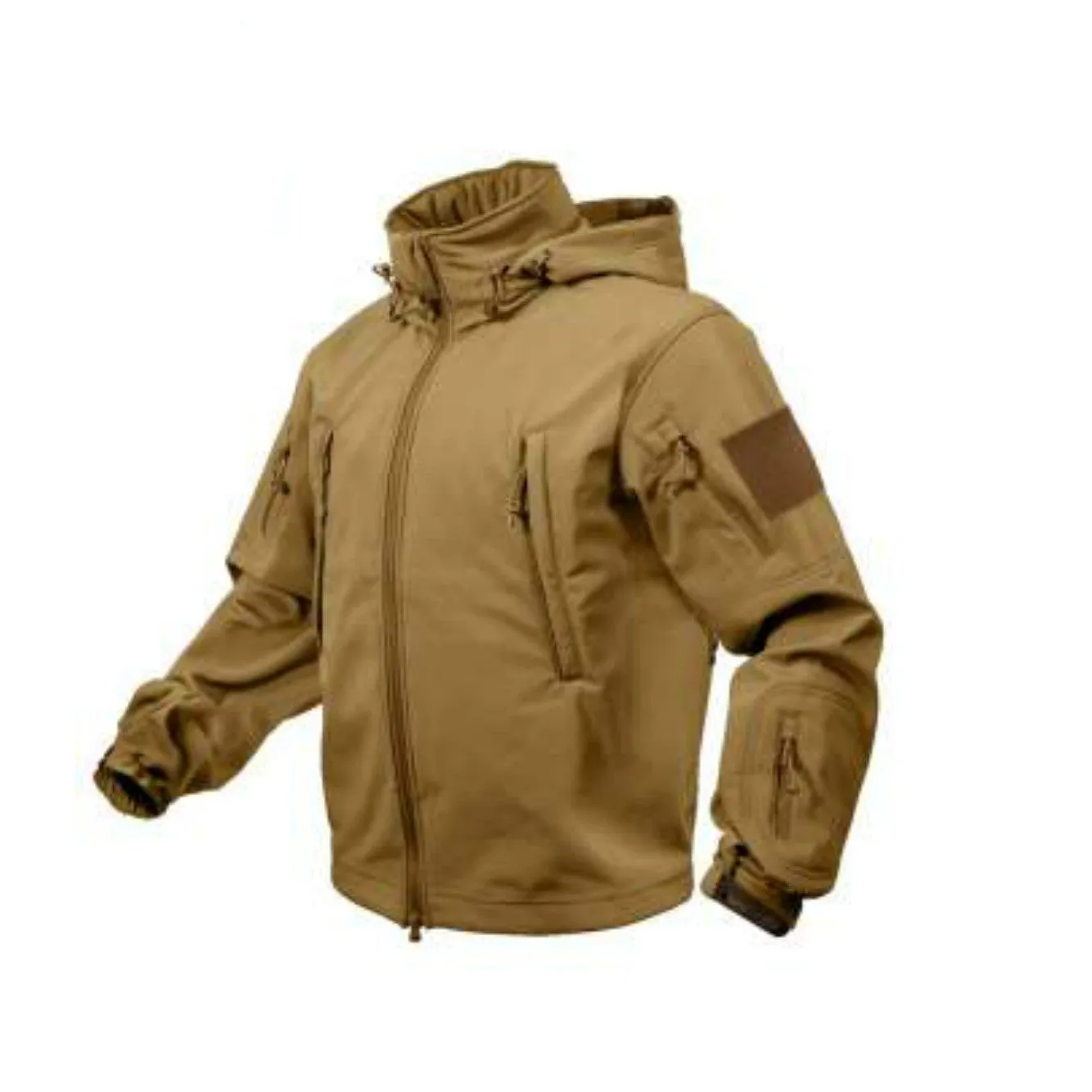 Special Ops Tactical Soft Shell Jacket w Removable hood.  | Multiple Colors Camo & Solid