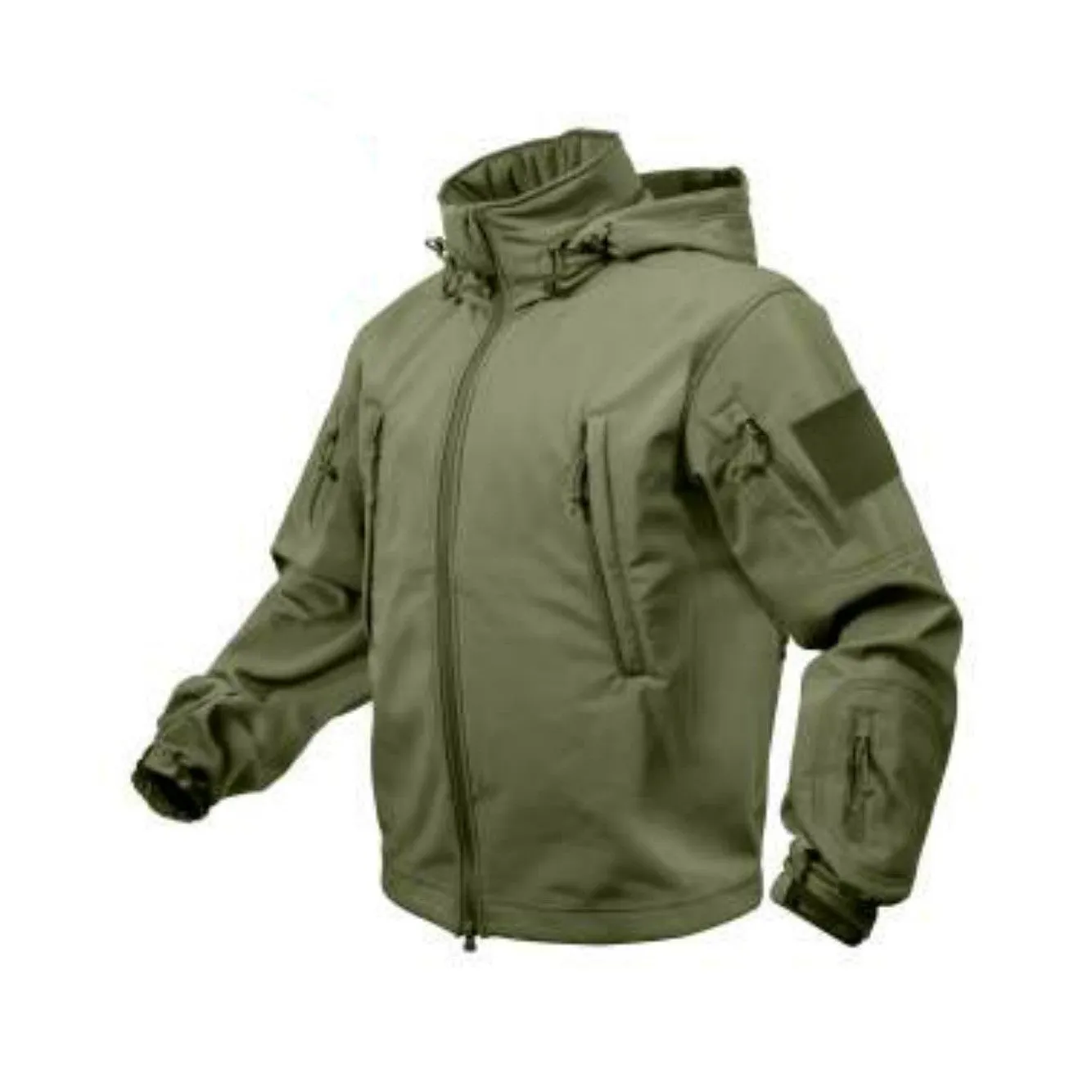 Special Ops Tactical Soft Shell Jacket w Removable hood.  | Multiple Colors Camo & Solid