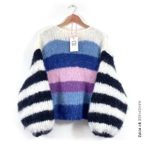 Striped mohair pullover