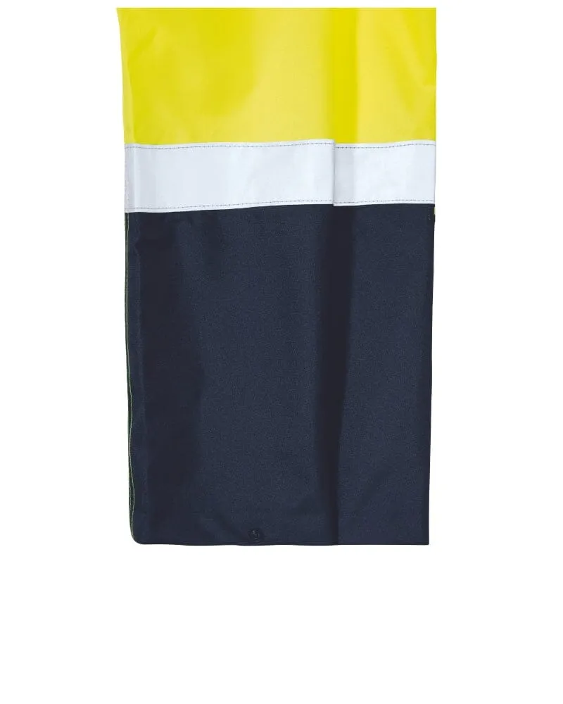 Taped Two Tone Hi Vis Rain Shell Pant - Yellow/Navy