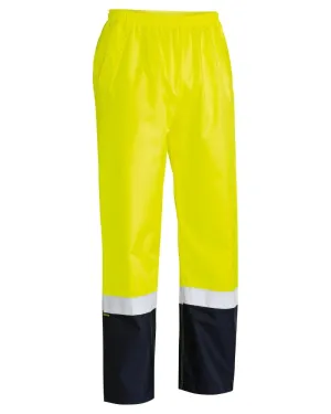 Taped Two Tone Hi Vis Rain Shell Pant - Yellow/Navy