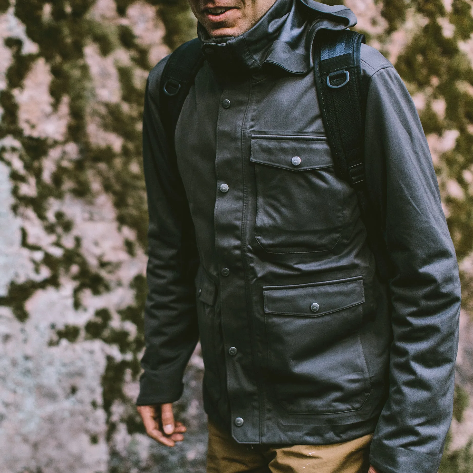 The Hawkins Jacket in Charcoal Neoshell