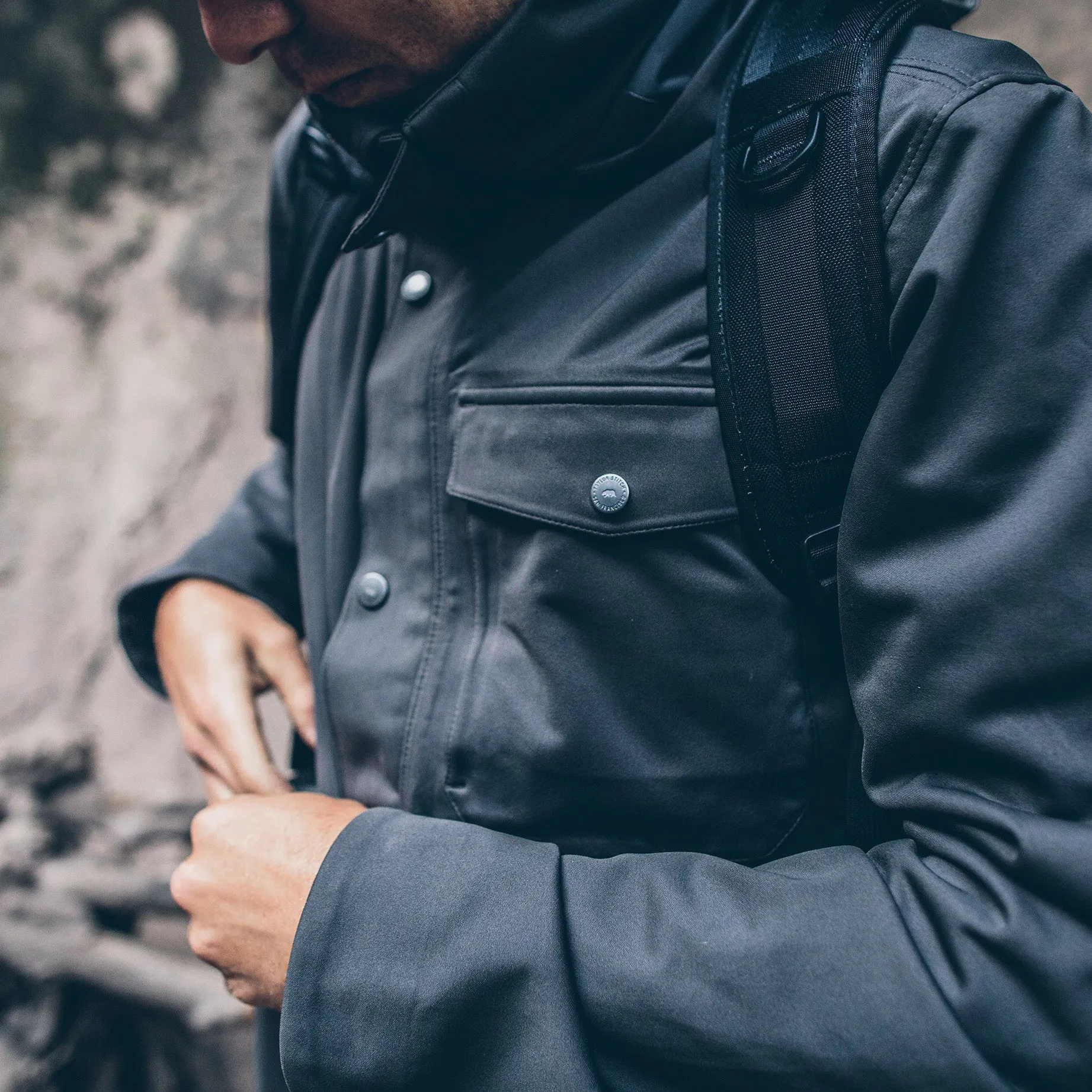 The Hawkins Jacket in Charcoal Neoshell