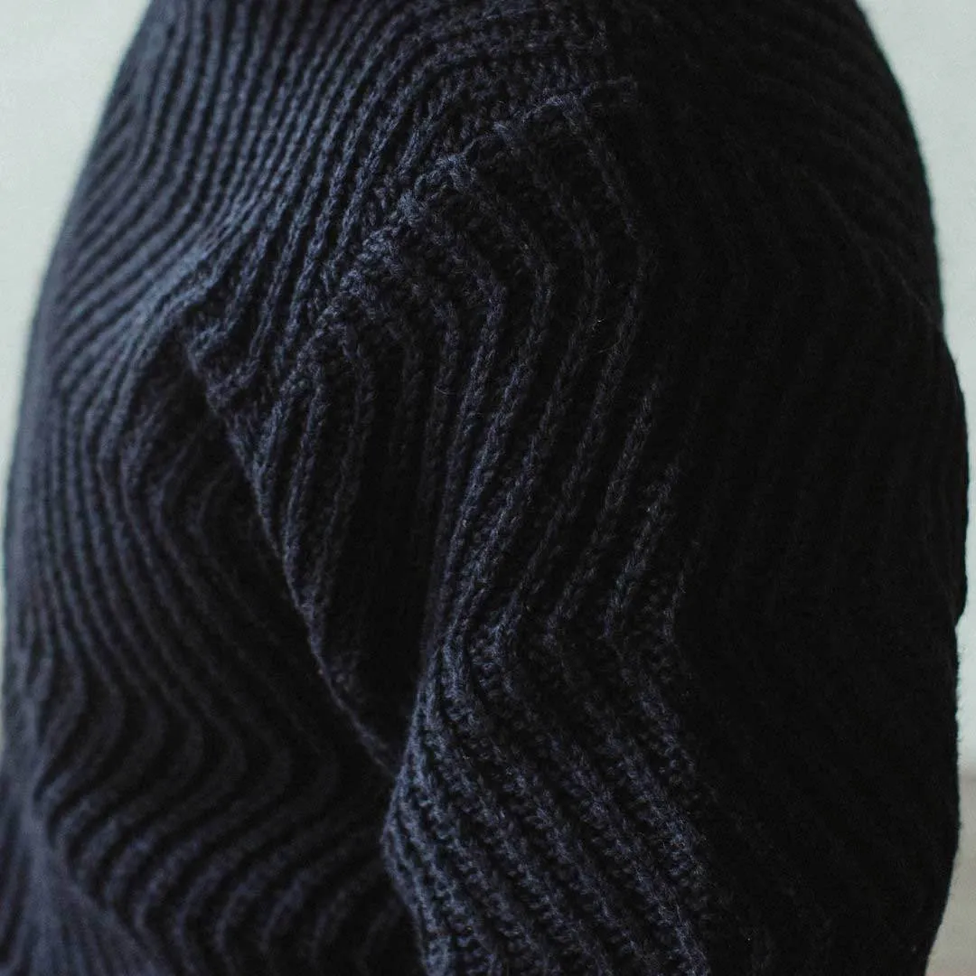 The Wave Sweater in Navy