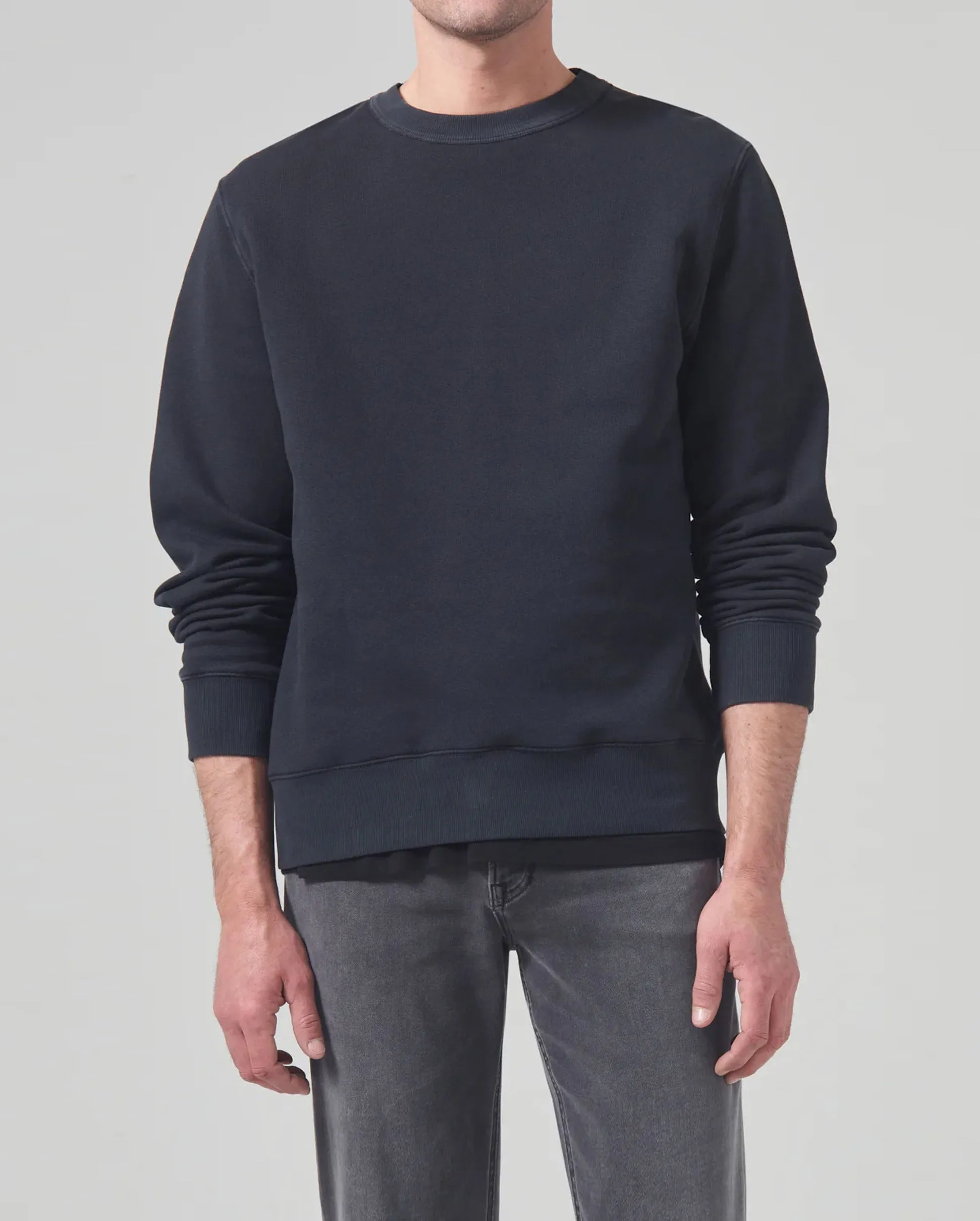 VINTAGE CREW NECK SWEATSHIRT / WASHED BLACK