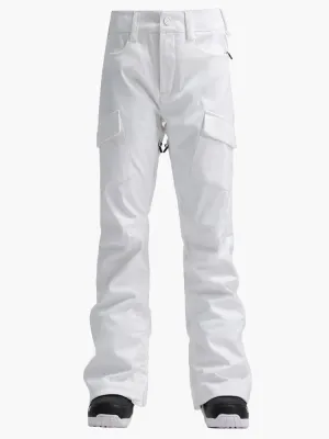 White warm waterproof elastic women's ski pants / snow pants