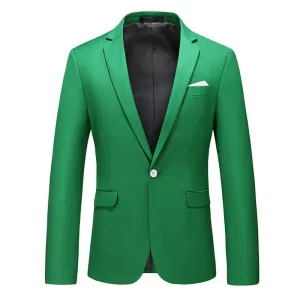 xiangtuibao Bright Green Suit Jacket Men's Stylish Slim Blazer Wedding Party Dress Coat Suitable for All Seasons Big Size 5XL 6XL